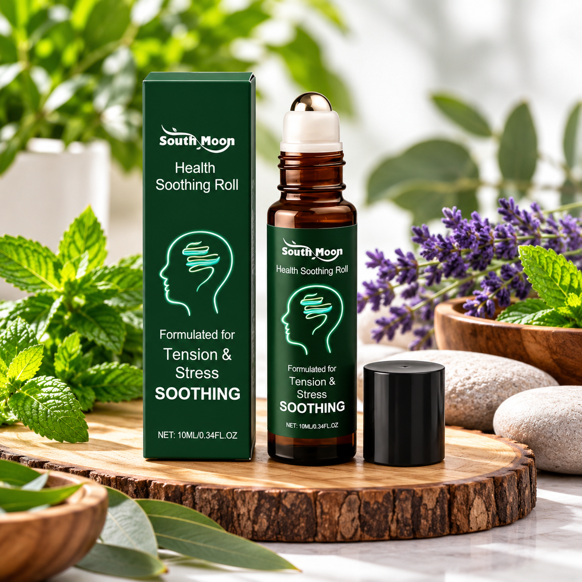 CalmRoll .Soothing Essential Oil Roll-On for Everyday Tension & Relaxation